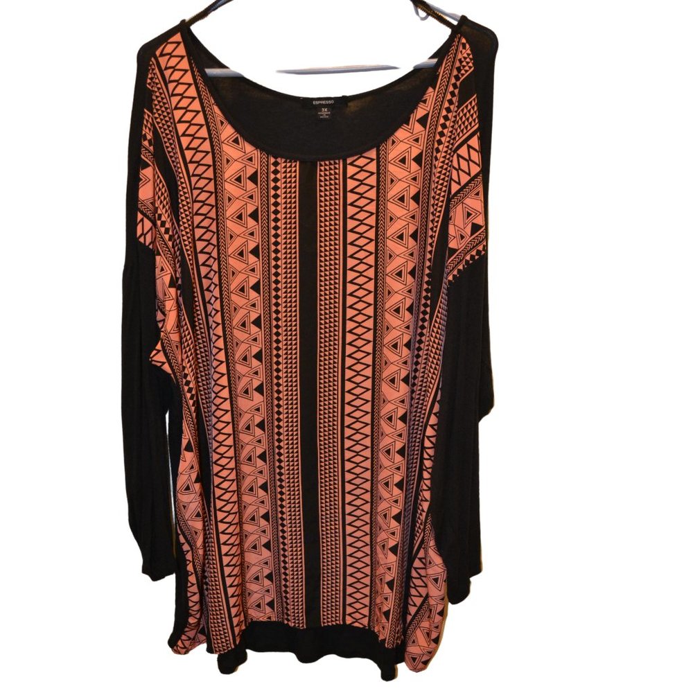 Espresso Plus Size Aztec Print Top